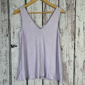 GAP‎ Soft-spun Sleeveless Flowy Tank Top in Classic Lavender Size Small V-Neck